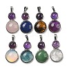 Natural & Synthetic Mixed Gemstone Pendants G-G147-06P-1