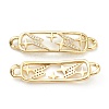 Brass Micro Pave Clear Cubic Zirconia LinkS Connectors ZIRC-M117-31G-2
