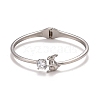 Clear Cubic Zirconia Rabbit Cuff Bangle STAS-D165-06P-2