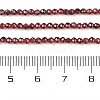Natural Garnet Beads Strands X-G-F619-17A-2mm-3