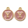Golden Plated Alloy Enamel Charms ENAM-S118-07Y-1