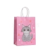 Cat Printed Paper Tote Bags with Handles PW-WG9DBA9-02-1