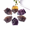 Natural Colorful Fluorite Owl Carved Pendants PW-WG1EBC1-01-2