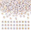 500Pcs 5 Style Plating Acrylic Beads PACR-BY0001-01-1