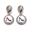 304 Stainless Steel Crystal Rhinestone European Dangle Charms STAS-F278-26P-1