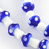 Mushroom Handmade Lampwork Beads Strands LAMP-R116-12-2