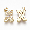 Brass Cubic Zirconia Charms KK-S348-330X-2