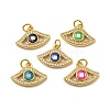 Brass Micro Pave Cubic Zirconia Pendants KK-K356-22G-1