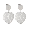 Non-Tarnish Leaf 304 Stainless Steel Dangle Earrings EJEW-L283-105P-1