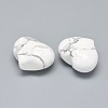 Natural Howlite Heart Palm Stone G-F637-11J-2