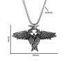 Vintage Alloy Wing Pendant Necklaces for Unisex WG46438-01-3