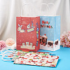 Magibeads 24Pcs 4 Style Christmas Theme Kraft Paper Gift Bags CARB-MB0001-08-5
