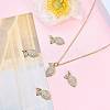 5Pcs Brass Micro Pave Cubic Zirconia Pendants ZIRC-SZ0005-34-5
