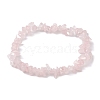 Natural Rose Quartz Chips Beaded Stretch Bracelets for Women BJEW-JB10046-01-1