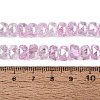 Electroplate Transparent Crackle Glass Beads Strands EGLA-Q135-01A-B05-4