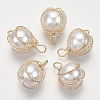 ABS Plastic Imitation Pearl Pendants KK-N235-020B-2