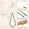 Synthetic Malachite and Iron Alloy Lobster Claw Clasp Keychain HJEW-SW00007-23-7