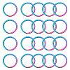 20Pcs 304 Stainless Steel Split Key Rings FIND-UN0003-53-1
