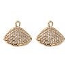 Brass Micro Pave Cubic Zirconia Pendants KK-D061-04G-1