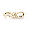 Brass Micro Pave Cubic Zirconia Links connectors ZIRC-L083-029G-2