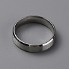 Matte Style 304 Stainless Steel Wide Band Finger Rings for Women Men RJEW-WH0009-14G-P-2