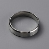 Matte Style 304 Stainless Steel Wide Band Finger Rings for Women Men RJEW-WH0009-14G-P-2