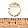 Oval Brass Cat Eye Cuff Rings for Women RJEW-U042-01G-5