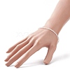Natural Rose Quartz Cube Beaded Stretch Bracelet for Women BJEW-JB08975-03-3