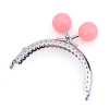 Iron Purse Frame Handle with Solid Color Acrylic Beads FIND-Q038P-D23-1