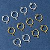 12Pcs 2 Colors Brass Clip-on Hoop Earring Findings KK-FS0001-48-7