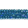 Transparent Electroplate Glass Beads Strands LS-GLAA-F029-4mm-D01-1