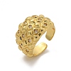 Brass Micro Pave Clear Cubic Zirconia Cuff Rings for Women RJEW-U041-10G-4