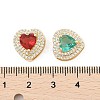 Brass Micro Pave Cubic Zirconia Slide Charms ZIRC-I068-17G-3