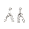 Brass Micro Pave Clear Cubic Zirconia Lobster Claw Clasps KK-Z059-14P-1