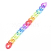 Rainbow Handmade Transparent Acrylic Curb Chains X-AJEW-JB00834-1