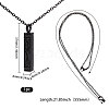 304 Stainless Steel Rectangle with Tree of Life Pendant Urn Ashes Necklaces NJEW-WH0036-030EB-2