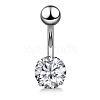 Clear Cubic Zirconia Belly Button Rings WG9960A-19-1