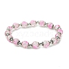 Round Crackle Glass Beads Stretch Bracelets BJEW-JB11456-02-2