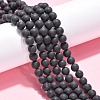 Natural Black Agate Beads Strands G-H1617-4