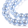 Transparent Electroplate Glass Beads Strands GLAA-T032-T6mm-AA04-3