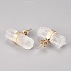 Natural Quartz Crystal Stud Earrings EJEW-I212-F-02G-2