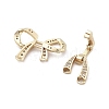 Brass Clear Cubic Zirconia Fold Over Clasps KK-M306-03G-2