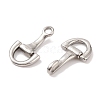 Non-Tarnish 304 Stainless Steel Hook Clasps STAS-C109-24P-2