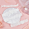 AHANDMAKER 4 Style 4 pcs Polyester Lace Elastic Bridal Garters AJEW-GA0004-01-5