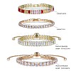 4Pcs 4 Style Cubic Zirconia Tennis Bracelets Set BJEW-SZ0002-66G-2