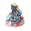 Christmas Cat Shape Acrylic Pendant Decoration HJEW-E007-01G-03-3
