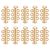 10Pcs Tube Brass Slide Lock Clasps KK-GA0002-44-1