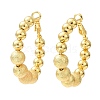 Rack Plating Brass Round Beaded Hoop Earrings EJEW-Z019-02C-G-1