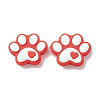 Dog Paw Print Food Grade Eco-Friendly Silicone Beads SIL-K002-01A-1