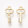 Brass Cubic Zirconia Charms KK-S350-366-2